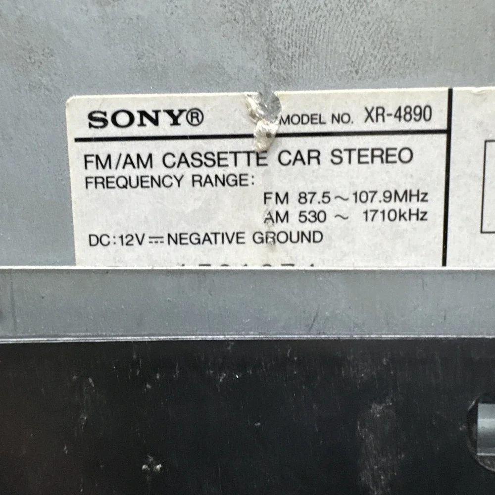 Vintage‎ Sony XR-4890 AM/FM Cassette Receiver – Old School Full Logic – Untested